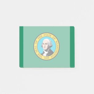 Dekretet Washington Statlig flagga Design Post-it Block