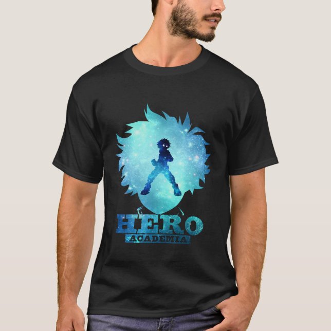 Deku Hero Academia ANIME TECKNAD GIFT T Shirt (Framsida)
