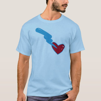 del 2 för hjärta för rak kant stark (gullig t-shirt