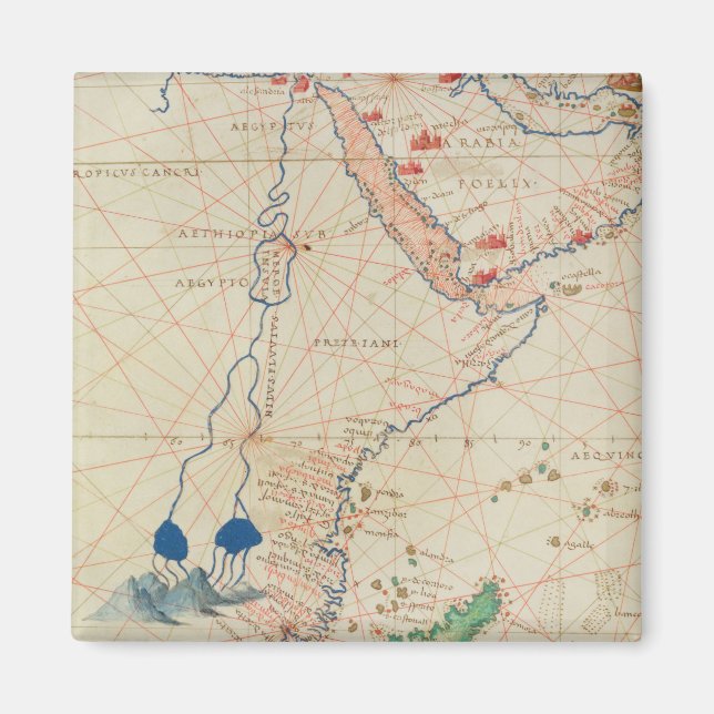 Del av Afrikan | Världens Atlas Magnet (Framsidan)