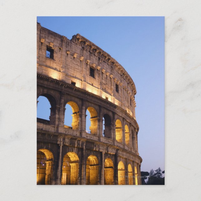 Del av Colosseum vid dusk Vykort (Framsida)