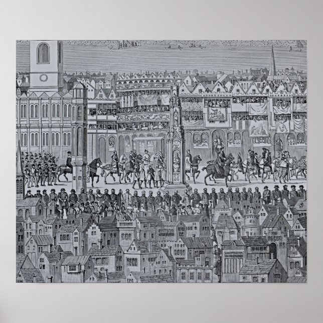 Del av Edward VI:s koronationsprocess Poster (Framsidan)