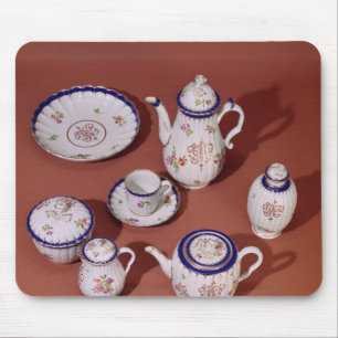 Del av en tjänste- Worcester monogrammed tea Musmatta