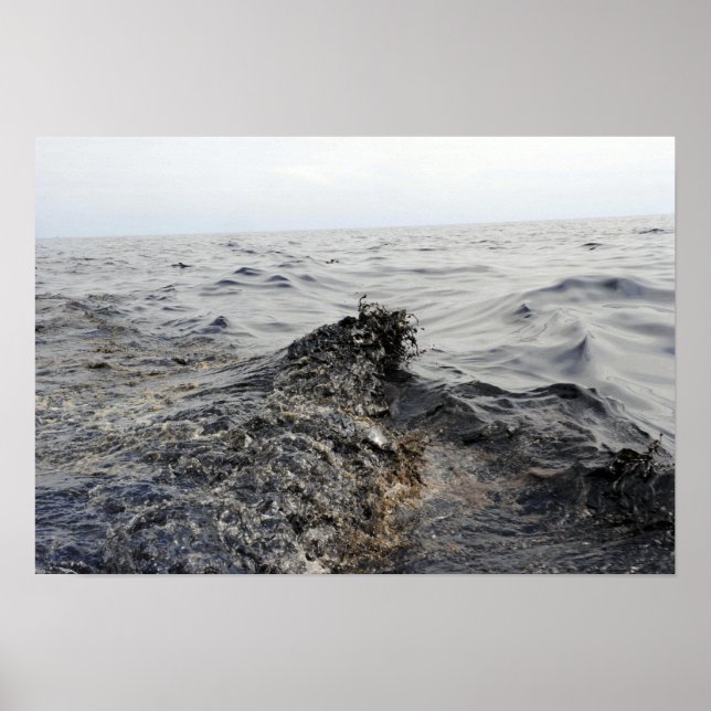 Del av ett oljebälte i Mexikanska Bukt Poster (Framsidan)