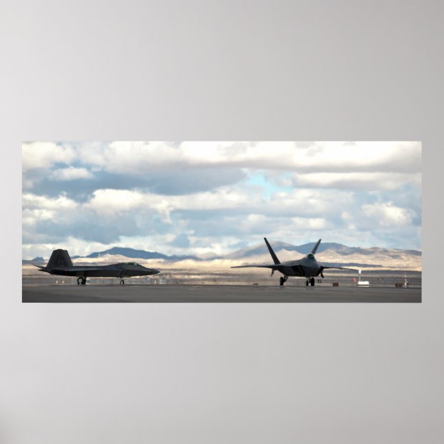 Del av F-22 Raptorflygplan Poster (Framsidan)