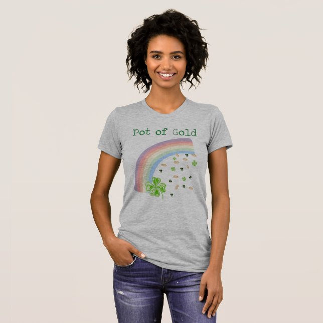 DEL AV Guld St patrick's day T-Shirt (Hel framsida)