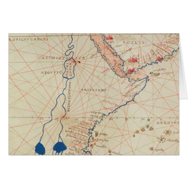 Del av kartboken för afrika | av världen hälsningskort (Framsidan Horizontal)