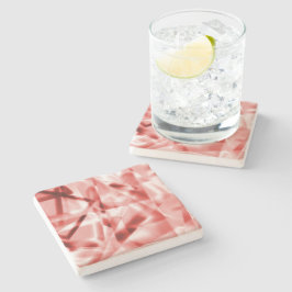 Del av kvadratiskt biet av akryl, rött till lax stenunderlägg