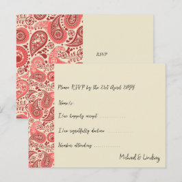 Del av Love Letters Paisley Rose Collection RSVP Vykort