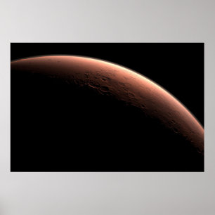 Del av Mars vid gränsen för ljus och Mörk. Poster