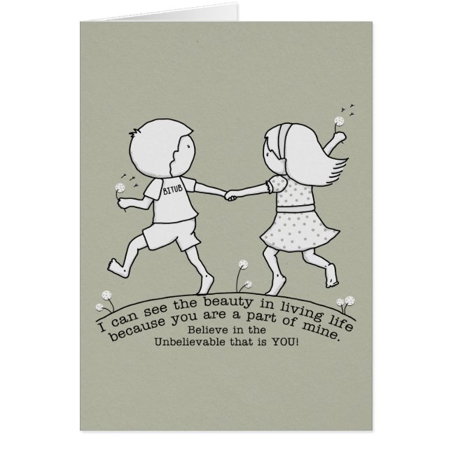 Del av mitt liv hälsningskort (Framsidan)