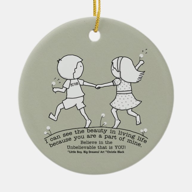 Del av mitt liv julgransprydnad keramik (Framsidan)