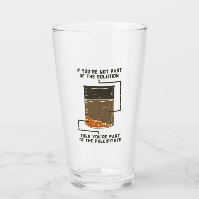 Del av precipitate Chemistry Teacher Gag Glaskopp (Framsida)