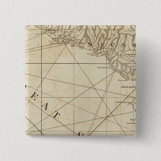 Del av provinserna Costa Rica och Nicaragua Knapp (Framsida)