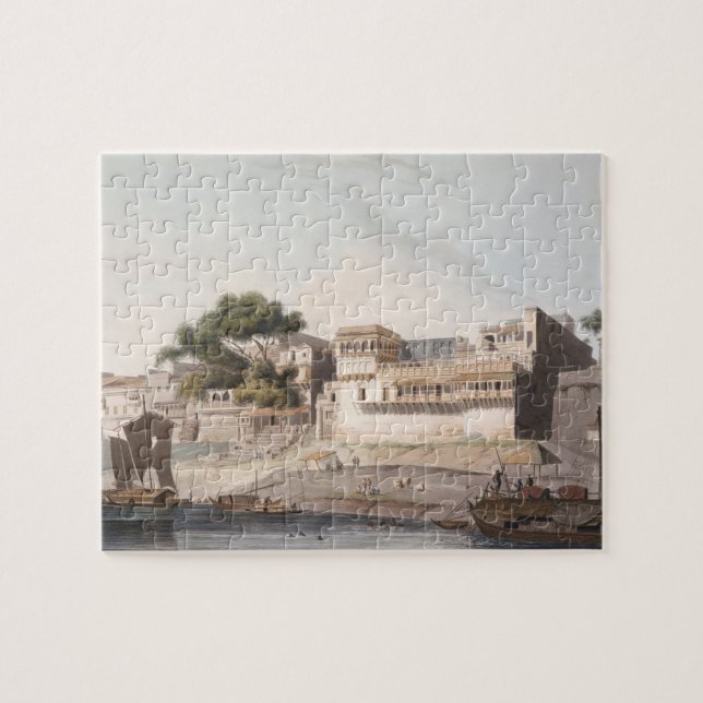 Del av staden av Patna, på floden Ganges, pl Pussel (Horisontell)