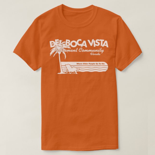 Del Boca Vista vit utskrift T Shirt (Design framsida)
