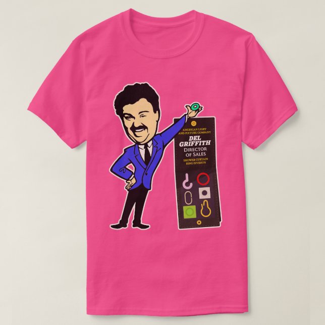 Del Griffith Director of Sales Shower Curtain Ring T Shirt (Design framsida)