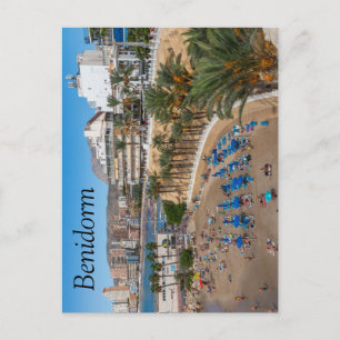 Del Malpas Beach, Benidorm, Costa Blanca, Spanien Vykort