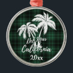 Del Mar California Beach Handflatan Träd Grönt Pla Julgransprydnad Metall<br><div class="desc">Del Mar California Beach Handflatan Träd Grönt Play Ornament</div>