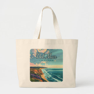 Del Mar California San Diego Beach Pacific Vintage Jumbo Tygkasse