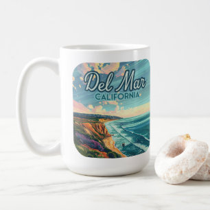 Del Mar California San Diego Beach Pacific Vintage Kaffemugg