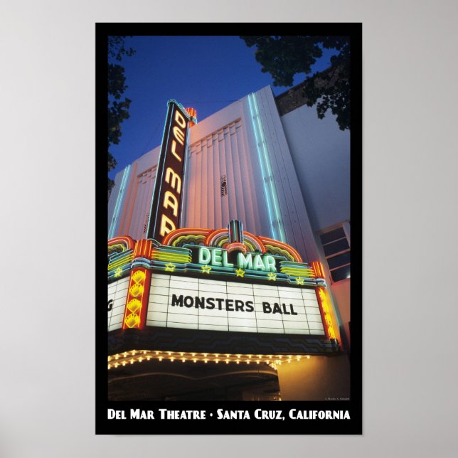 Del Mar Theater, Santa Cruz 11 x 17 Poster (Framsidan)