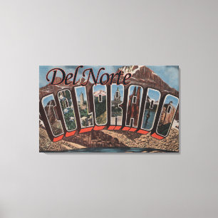 Del Norte, Colorado - stora brevplatser Canvastryck