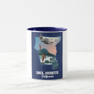 Del Norte Kalifornien rese karta Mugg