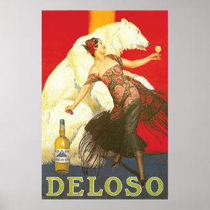 Del Oso Liqueurs Paris 1930s Poster