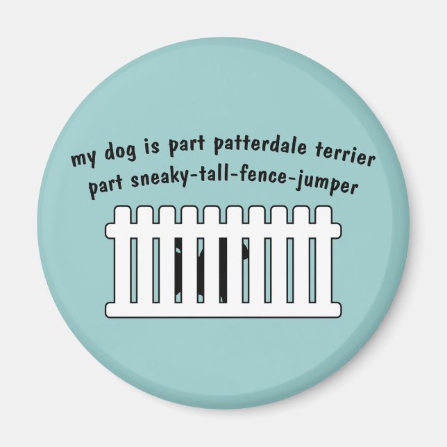 Del Patterdale Terrier Part Fence-Jumper Magnet (Framsidan)