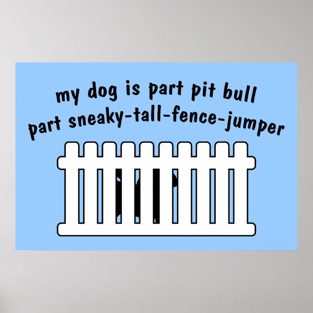 Del Pit Bull Part Fence-Jumper Poster (Framsidan)