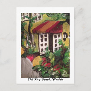 Del Ray Beach, Florida Hotel Painting Postcard Vykort