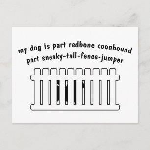 Del Redbone Coonhound Part Fence-Jumper Vykort