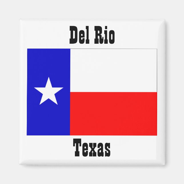 Del Rio texas flagga magnets souvenirs Magnet (Framsidan)