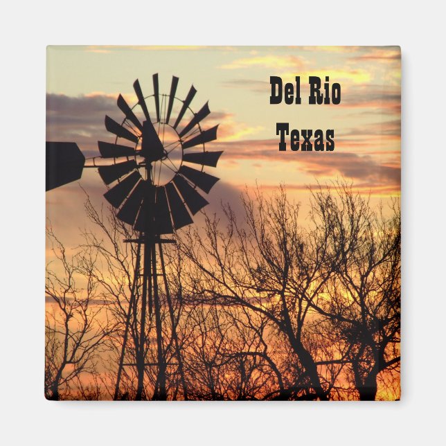 Del Rio texas souvenir kvarn Magnet (Framsidan)