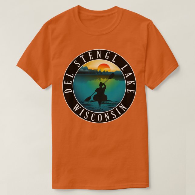 Del Stengl Sjö Wisconsin Kayaking T Shirt (Design framsida)