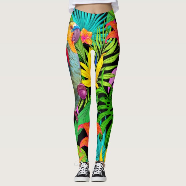 DEL TROPISKA FÅGLAR LEGGINGS (Framsida)