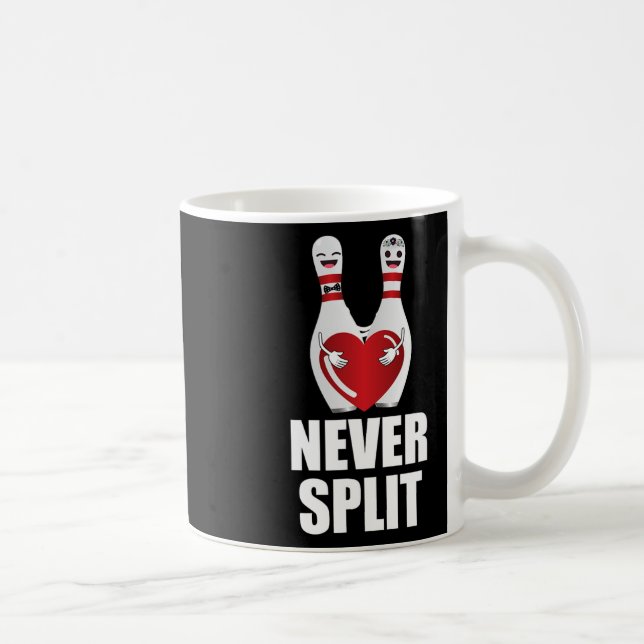 Dela aldrig Bowling Stift Alla hjärtans dag Par M Kaffemugg (Höger)