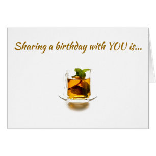 ***DELA BIRTHDAY*** MED DIG ÄR *MIN KOPP AV TEA * HÄLSNINGSKORT