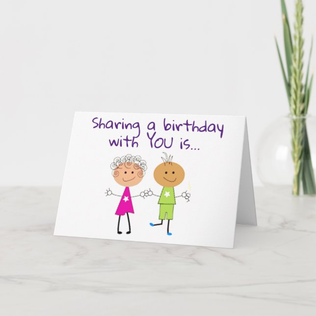 **DELA BIRTHDAYS** ÄR MIN FAVORITE BIRTHDAY GIFT KORT (Framsida)