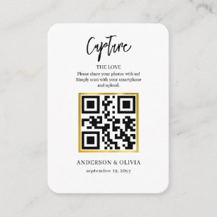 Dela bröllopsfoton med QR-kod på inklusionskort Tilläggskort