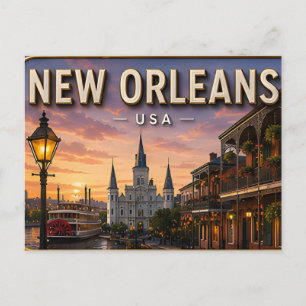 Dela charmen från New Orleans Vykort