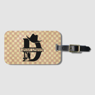 Dela "D" Cowboy Monogram Bagagebricka