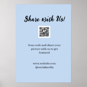 Dela din bild skanna QR-kod lägg till webbplats e- Poster