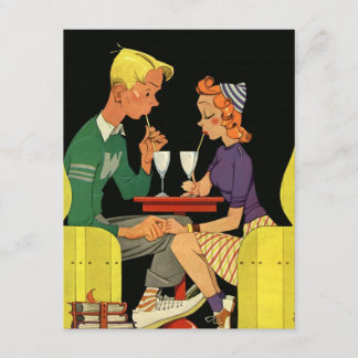 Dela en milkshake - vintage bröllopinbjudan inbjudningar