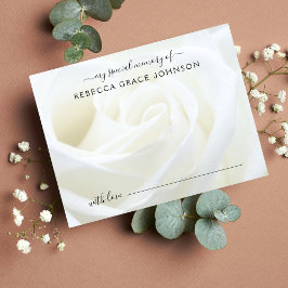 Dela En Minnesbild Floral Ros Begravning Vykort