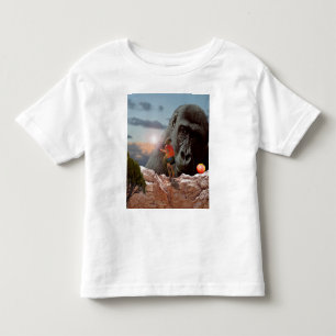 Dela ett äpple med en Gorilla. T-shirt