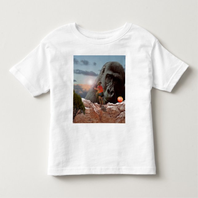 Dela ett äpple med en Gorilla. T-shirt (Framsida)