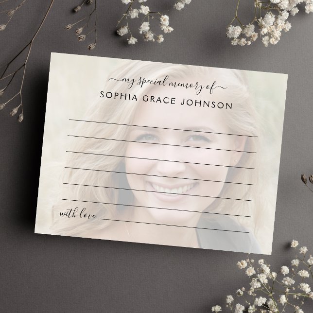 Dela Ett Minne Foto Begravning Vykort (Photo Memorial Share A Memory Card)