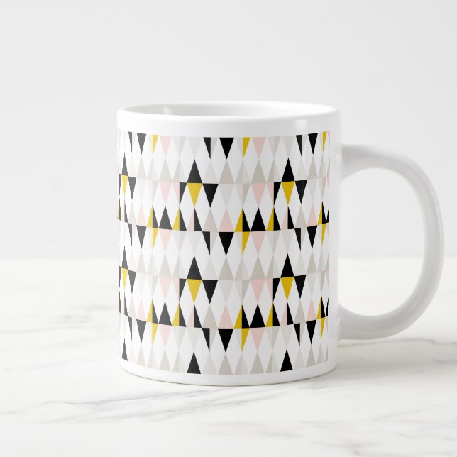 Dela geometrisk triangel Mönster Jumbo Mugg (Höger)